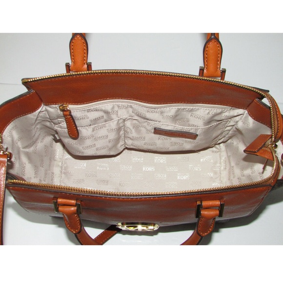 EUC Michael Kors Signature Hudson Large Satchel Shoulder Bag w/crossbody strap